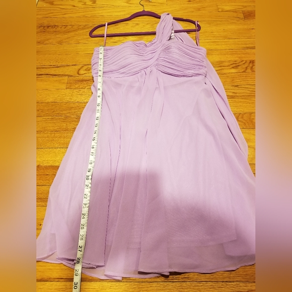 Ever-Pretty One Shoulder Chiffon Drape Mini Dress Lavender Purple Size 8 - Picture 5 of 8